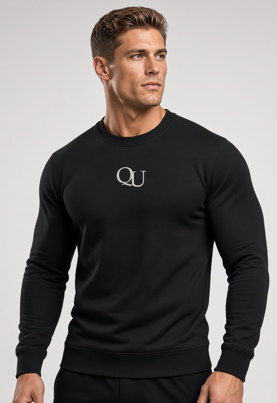 Unity Relax Crew on model in Black