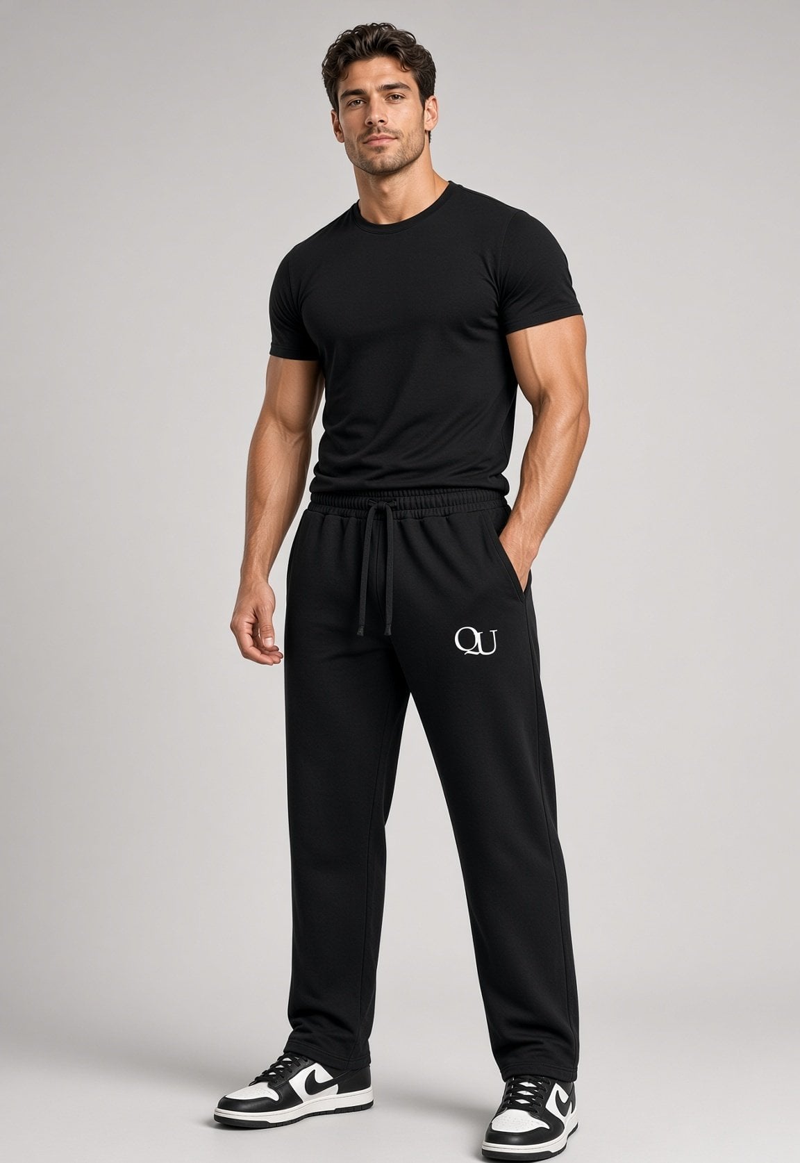 Unisex Heavyweight Vintage Wash Sweatpants in Black
