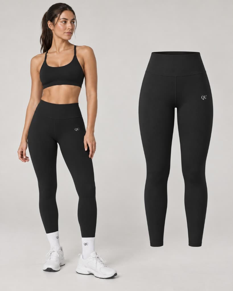 Model in Quiet Unity active leggings